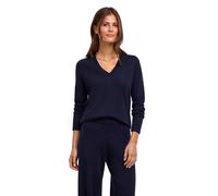 Strickpullover FALKE "Pure Merino Wool", Damen, Gr. S, blau (night sky (6437)), Pullover Strickpullover (11977069-S) night sky (6437)