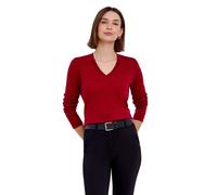 Strickpullover FALKE "Pure Merino Wool", Damen, Gr. S, rot (rot velvet (8264)), Pullover Strickpullover (64888905-S) rot velvet (8264)