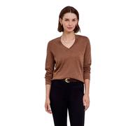 Strickpullover FALKE "Pure Merino Wool", Damen, Gr. XXL, braun (nut meliert (5037)), Pullover Strickpullover (50948067-XXL) nut meliert (5037)