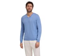 Strickpullover FALKE "Pure Merino Wool", Herren, Gr. XXXL, blau (azur meliert (6857)), Pullover Strickpullover (38991739-XXXL) azur meliert (6857)