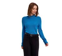 Strickpullover FALKE "Ultrafine Merino Wool", Damen, Gr. XS, cyan (6964), Pullover Strickpullover (36120149-XS) cyan (6964)