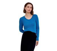 Strickpullover FALKE "Ultrafine Merino Wool", Damen, Gr. XS, cyan (6964), Pullover Strickpullover (37713840-XS) cyan (6964)