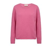 Strickpullover FREEQUENT "FQDODO-PU-DOTTIE", Damen, Gr. L, wild orchid, Strick, Obermaterial: 100% Baumwolle, bequem hüftbedeckend, Rundhals, Bündchen, Pullover Strickpullover, mit Strick-Knoten-Detai