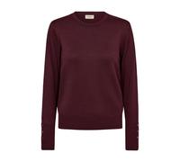 Strickpullover FREEQUENT "FQKATIE-PULLOVER", Damen, Gr. M, port royale, Strick, Obermaterial: 82% Viskose, 16% Polyamid, 2% Elasthan, unifarben, bequem hüftbedeckend, Rundhals, Bündchen, Pullover Stri