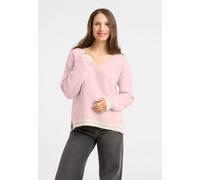 Strickpullover FRIEDA & FREDDIES "Frieda & Freddies Strickpullover mit V-Ausschnitt", Damen, Gr. 38, rose garden, 32% Alpaka, 32% Wolle, 30% Polyamid, 6% Elasthan, Pullover Strickpullover (12841141-38