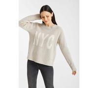 Strickpullover FRIEDA & FREDDIES "Pullover", Damen, Gr. 42, champagner, 100% Wolle, Basic, regular fit, Rundhals, Pullover Strickpullover (50203140-42) champagner