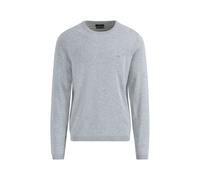 Strickpullover FYNCH-HATTON, Damen, Gr. L, grau (light grau), Strick, Obermaterial: 100% Baumwolle, unifarben, regular fit taillenbedeckt, Rundhals, gerader Abschluss, Pullover Strickpullover, mit Log