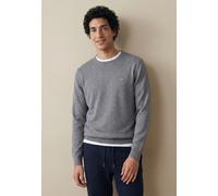 Fynch-Hatton Feinstrickpullover SFPK210 mit Rundhalsausschnitt Baumwolle Regular Fit Steel M