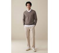 Fynch-Hatton Pullover Herren Regular Fit V-Ausschnitt Baumwolle braun, 4XL