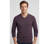 Strickpullover FYNCH-HATTON, Herren, Gr. 4XL, aubergine, Feinstrick, Obermaterial: 100% Baumwolle, unifarben, hüftbedeckend, V-Ausschnitt, Flachstrickbündchen, Pullover Strickpullover, aus Baumwolle,