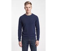 Strickpullover FYNCH-HATTON, Herren, Gr. 4XL, ink blau, Feinstrick, Obermaterial: 88% Wolle, 12% Kaschmir, meliert, Basic hüftlang, Rundhals, Pullover Strickpullover, mit hochwertigem Kaschmiranteil, 
