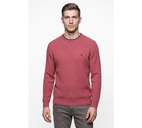 Strickpullover FYNCH-HATTON, Herren, Gr. 4XL, rot (brick), Strick, Obermaterial: 100% Baumwolle, bestickt, unifarben, regular fit hüftbedeckend, Rundhals, Bündchen, Pullover Strickpullover, mit Logo-S