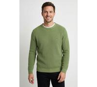 Strickpullover FYNCH-HATTON, Damen, Gr. L, avocado, Strick, Obermaterial: 100% Baumwolle, unifarben, normal hüftbedeckend, Rundhals, Flachstrickbündchen, Pullover Strickpullover, mit Logo-Stickerei (1
