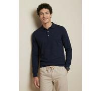 Strickpullover FYNCH-HATTON, Herren, Gr. L, blau (navy), Strick, Obermaterial: 100% Baumwolle, unifarben, normal hüftbedeckend, Rundhals, Flachstrickbündchen, Pullover Strickpullover, aus Baumwolle, m