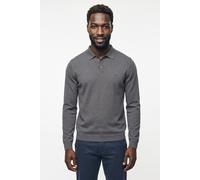 FYNCH-HATTON Strick-Poloshirt aus Baumwoll-Kaschmir-Mix mit Knopfleiste Steel/L