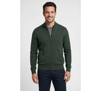 Fynch-Hatton Cardigan Casual Fit aus Baumwolle Grün Einfarbig Größe M