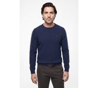 Strickpullover FYNCH-HATTON, Herren, Gr. M, navy, Feinstrick, Obermaterial: 88% Wolle, 12% Kaschmir, meliert, Basic hüftlang, Rundhals, Pullover Strickpullover, mit hochwertigem Kaschmiranteil, Rundha