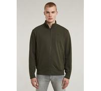 Strickpullover G-STAR "Nifous Zip Thru Sweatshirt", Herren, Gr. S, grün (asfalt), Obermaterial: 58% Baumwolle, 42% Polyester, Pullover Strickpullover (23826313-S) asfalt