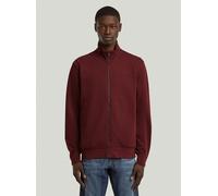 Strickpullover G-STAR "Nifous Zip Thru Sweatshirt", Herren, Gr. XS, port rot, Obermaterial: 58% Baumwolle, 42% Polyester, Pullover Strickpullover (99645827-XS) port rot