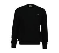 Strickpullover GANT "MICRO TEXTURED COTTON C-NECK", Herren, Gr. XXL, schwarz, Strick, Obermaterial: 100% Baumwolle, regular fit normal, Rundhals, eingesetzt Rippbündchen, Pullover Strickpullover, Regu