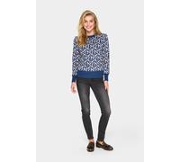 Strickpullover SAINT TROPEZ "Strickpullover ZicoSZ", Damen, Gr. M, grau (titan st feu), Obermaterial: 80% Viskose CV. 20% Polyamid PA., Pullover Strickpullover (54544669-M) titan st feu