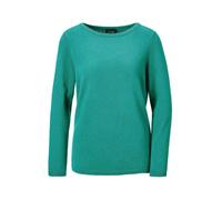 Strickpullover GOLDNER "Feinstrickshirt mit U-Boot-Ausschnitt", Damen, Gr. 42, grün (smaragd), Obermaterial: 100% Kaschmir WS., figurumspielend, U-Boot-Ausschnitt, eng Rippe, Pullover Strickpullover, 