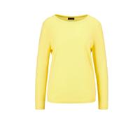 Strickpullover GOLDNER "Feinstrickshirt mit U-Boot-Ausschnitt", Damen, Gr. 52, gelb (zitronengelb), Obermaterial: 100% Kaschmir WS., figurumspielend, U-Boot-Ausschnitt, eng Rippe, Pullover Strickpullo