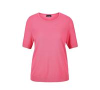Strickpullover GOLDNER "Klassisches Merinowollshirt, Rundhals", Damen, Gr. 44, pink, Obermaterial: 100% Schurwolle WV., Basic, normal, Rippe, Pullover Strickpullover, Rippenbündchen (43522706-44) pink