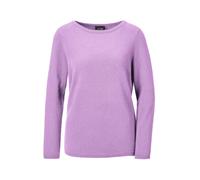 Strickpullover GOLDNER "Kurzgröße Feinstrickshirt mit U-Boot-Ausschnitt", Damen, Gr. 23, lila (violett), Obermaterial: 100% Kaschmir WS., figurumspielend, U-Boot-Ausschnitt, eng Rippe, Pullover Strick