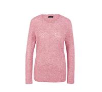 Strickpullover GOLDNER "Kurzgröße Femininer Ajourpullover aus hochwertigem Melange-Garn", Damen, Gr. 23, rosa (rosé, melange), Obermaterial: 68% Polyacryl PAN. 12% Polyester PES. 11% Polyamid PA. 6% W
