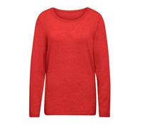 Strickpullover GOLDNER "Kurzgröße Kaschmirpullover mit U-Boot Ausschnitt", Damen, Gr. 25, rot (hagebutte), Obermaterial: 100% Kaschmir WS., figurumspielend, Rippe, Pullover Strickpullover, keine/nicht