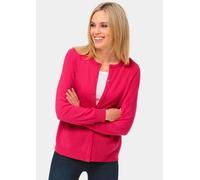 Strickpullover GOLDNER "Kurzgröße Kuschelweiche Kaschmir-Strickjacke mit Rundhals", Damen, Gr. 23, rosa (pink), Obermaterial: 100% Kaschmir WS., Pullover Strickpullover (61967768-23) pink