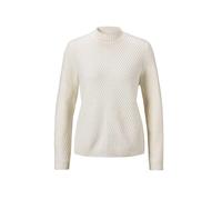 Strickpullover GOLDNER "Kurzgröße Strickpullover", Damen, Gr. 25, beige (cremeweiß), Obermaterial: 55% Polyacryl PAN. 22% Polyamid PA. 15% Wolle WO. 8% Ziegenhaar HZ., figurumspielend, Rippe, Pullover