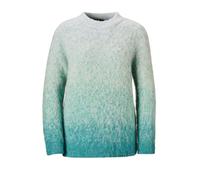 Strickpullover GOLDNER "Kurzgröße Strickpullover", Damen, Gr. 25, blau (petrol, gemustert), Obermaterial: 60% Polyester PES. 30% Polyamid PA. 10% Wolle WO., Pullover Strickpullover (57204113-25) petro