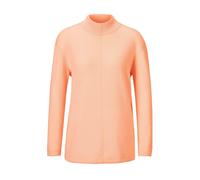 Strickpullover GOLDNER "Kurzgröße Weicher Kaschmirpullover mit Kragen", Damen, Gr. 22, orange (pfirsich), Obermaterial: 100% Kaschmir WS., Rippe, Pullover Strickpullover, Dekorative Naht im Vorderteil