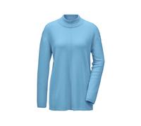 Strickpullover GOLDNER "Kurzgröße Weicher Kaschmirpullover mit Kragen", Damen, Gr. 24, blau (himmelblau), Obermaterial: 100% Kaschmir WS., Rippe, Pullover Strickpullover, Dekorative Naht im Vorderteil