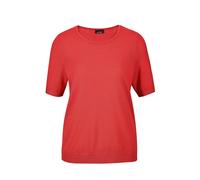 Strickpullover GOLDNER "Strickpullover", Damen, Gr. 48, rot, Obermaterial: 100% Schurwolle WV., Basic, normal, Rippe, Pullover Strickpullover, Rippenbündchen (60442534-48) rot