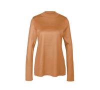 Strickpullover GOLDNER "Strickpullover mit Stehbundkragen", Damen, Gr. 42, gelb (honig), Obermaterial: 100% Polyacryl PAN., eng Tubular, Pullover Strickpullover, wie echter Kaschmir (30834507-42) honi