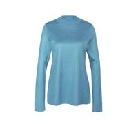 Strickpullover GOLDNER "Strickpullover mit Stehbundkragen", Damen, Gr. 50, blau (eisblau), Obermaterial: 100% Polyacryl PAN., eng Tubular, Pullover Strickpullover, wie echter Kaschmir (66144739-50) ei