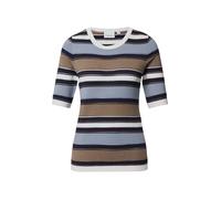 Comma Kurzärmeliger Strickpullover mit dezentem Glitzergarn Grau Größe 36