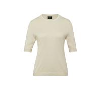 Rundhalspullover S.OLIVER BLACK LABEL, Damen, Gr. 40, grau beige, Strick, Obermaterial: 50% Baumwolle, 50% Modal, unifarben, regular fit normal, Rundhals, Rippbündchen, Pullover Rundhalspullover, mit