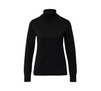 Strickpullover S.OLIVER BLACK LABEL, Damen, Gr. 40, schwarz, Strick, Obermaterial: 71% Viskose, 29% Polyester, unifarben, slim fit taillenbedeckt, ohne Ausschnitt, Rippbündchen, Pullover Strickpullove