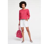 Strickpullover HEINE "Oversized Pullover", Damen, Gr. 40/42, lila (himbeere), 100% Baumwolle, unifarben, Pullover Strickpullover (85599310-40) himbeere