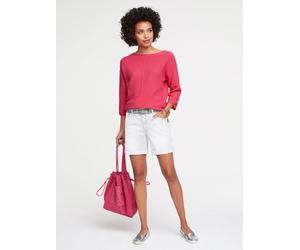 Strickpullover HEINE "Oversized Pullover", Damen, Gr. 40/42, lila (himbeere), 100% Baumwolle, unifarben, Pullover Strickpullover (85599310-40) himbeere