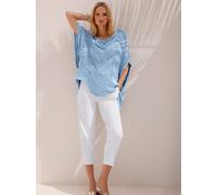 Strickpullover HEINE "Pullover", Damen, Gr. 36/38, blau (eisblau), 80% Viskose, 20% metallisierte Fasern, unifarben, Pullover Strickpullover (66865439-36) eisblau