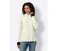 Strickpullover HEINE "Pullover", Damen, Gr. 38, beige (ecru), 76% Polyacryl, 12% Polyamid, 10% Wolle, 2% Elasthan, unifarben, Pullover (63826101-38) ecru