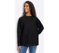 Strickpullover HEINE "Pullover", Damen, Gr. 40, schwarz, 50% Viskose, 28% Polyester, 22% Polyamid, unifarben, Pullover Strickpullover (78678856-40) schwarz