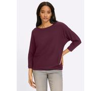 Strickpullover HEINE "Pullover", Damen, Gr. 42, lila (burgund), 50% Viskose, 28% Polyester, 22% Polyamid, unifarben, Pullover Strickpullover (46666067-42) burgund