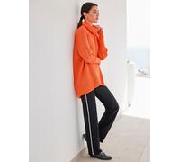 Strickpullover HEINE "Pullover", Damen, Gr. 42, orange, 75% Polyacryl, 15% Wolle, 10% Polyamid, unifarben, Pullover Strickpullover (50625324-42) orange