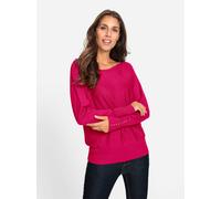 Strickpullover HEINE "Pullover", Damen, Gr. 46, pink, 70% Viskose, 30% Polyamid, unifarben, Pullover Strickpullover (20262005-46) pink